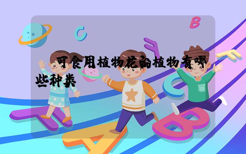  可食用植物花的植物有哪些种类